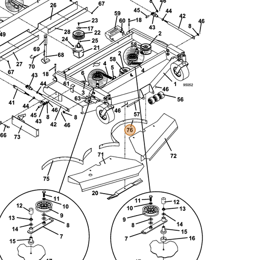 Grasshopper part 855178 — IPL diagram snippet (6x zoom, amber highlight)