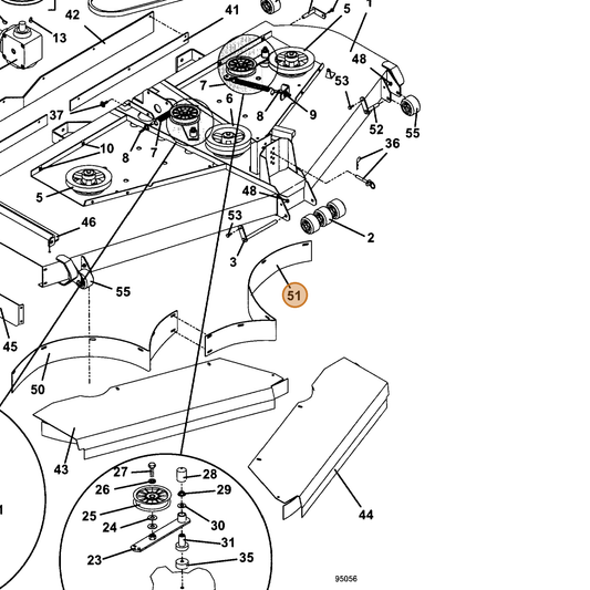 Grasshopper part 855199 — IPL diagram snippet (6x zoom, amber highlight)