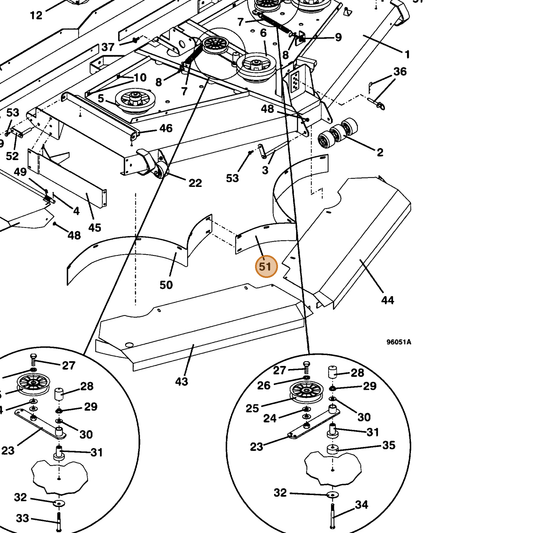 Grasshopper part 855206 — IPL diagram snippet (6x zoom, amber highlight)