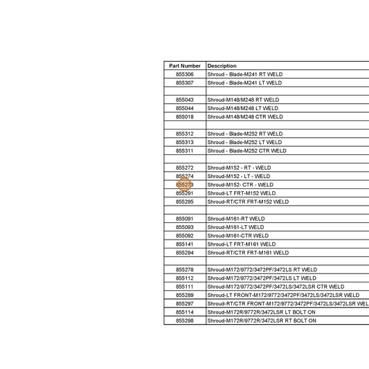Grasshopper part 855273 — IPL diagram snippet (6x zoom, amber highlight)