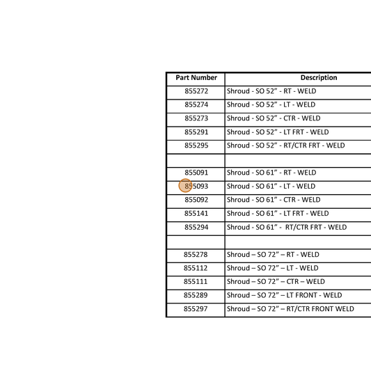 Grasshopper part 855297 — IPL diagram snippet (6x zoom, amber highlight)
