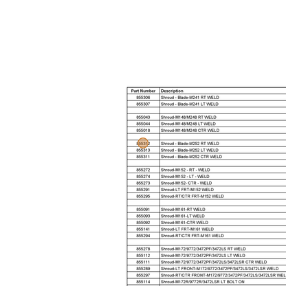 Grasshopper part 855312 — IPL diagram snippet (6x zoom, amber highlight)