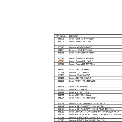 Grasshopper part 855313 — IPL diagram snippet (6x zoom, amber highlight)