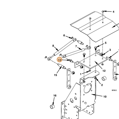 Grasshopper part 881103 — IPL diagram snippet (6x zoom, amber highlight)