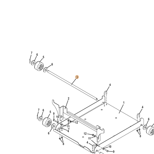 Grasshopper part 881133 — IPL diagram snippet (6x zoom, amber highlight)