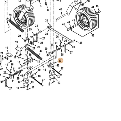 Grasshopper part 881154 — IPL diagram snippet (6x zoom, amber highlight)