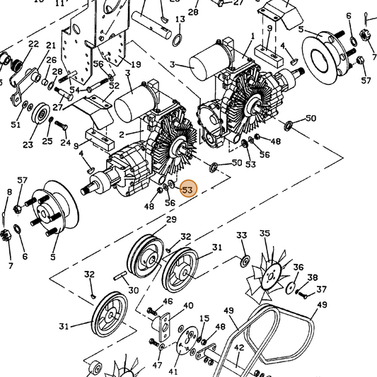 Grasshopper part 882003 — IPL diagram snippet (6x zoom, amber highlight)