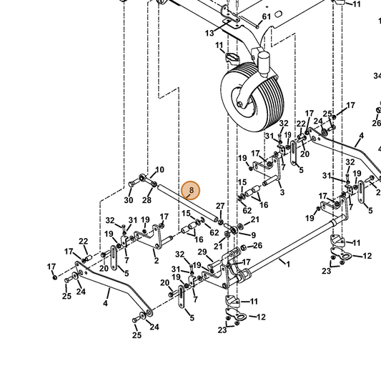 Grasshopper part 882037 — IPL diagram snippet (6x zoom, amber highlight)