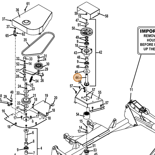 Grasshopper part 882058 — IPL diagram snippet (6x zoom, amber highlight)