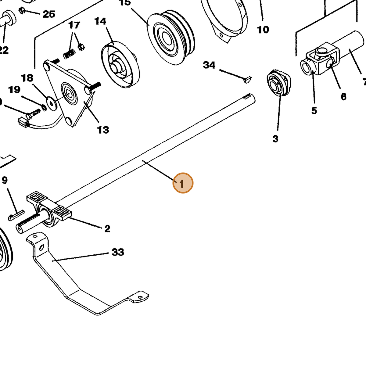 Grasshopper part 882420 — IPL diagram snippet (6x zoom, amber highlight)