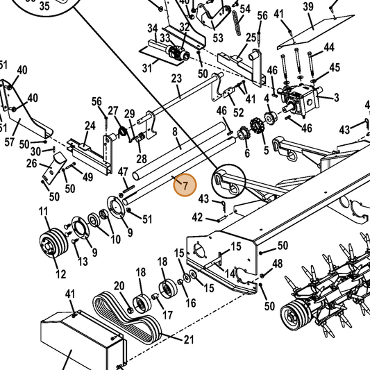Grasshopper part 883422 — IPL diagram snippet (6x zoom, amber highlight)
