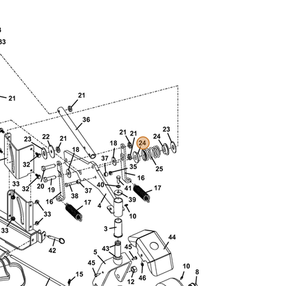 Grasshopper part 885005 — IPL diagram snippet (6x zoom, amber highlight)