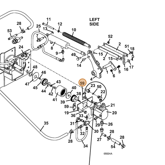 Grasshopper part 900105 — IPL diagram snippet (6x zoom, amber highlight)