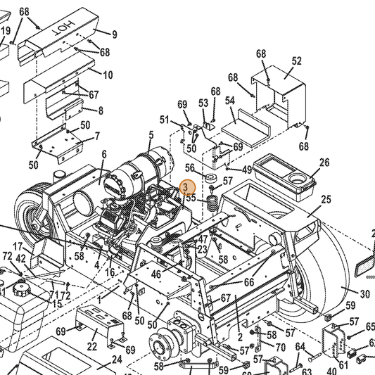 Grasshopper part 900117 — IPL diagram snippet (6x zoom, amber highlight)