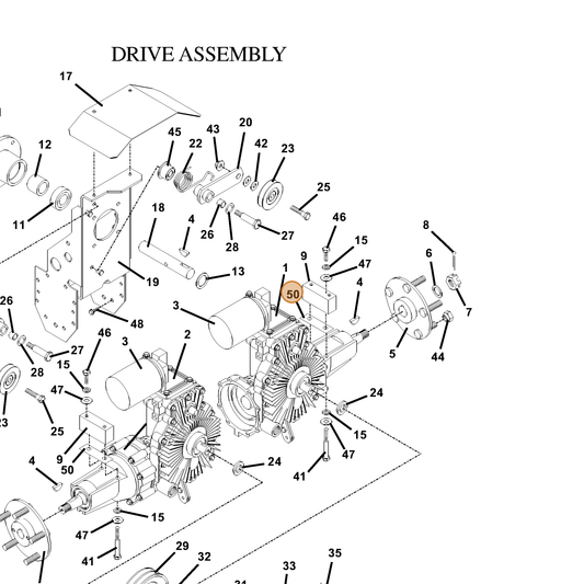 Grasshopper part 900138 — IPL diagram snippet (6x zoom, amber highlight)