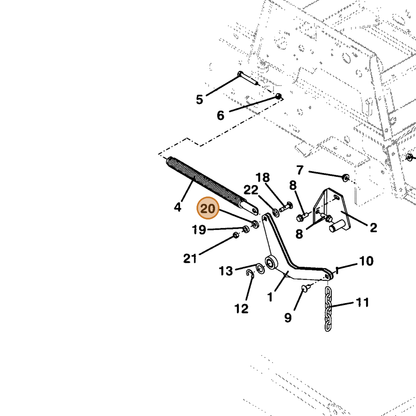 Grasshopper part 901322 — IPL diagram snippet (6x zoom, amber highlight)