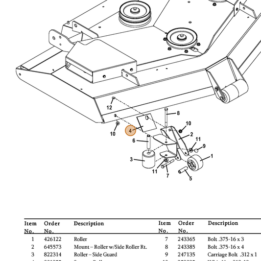 Grasshopper part 901355 — IPL diagram snippet (6x zoom, amber highlight)