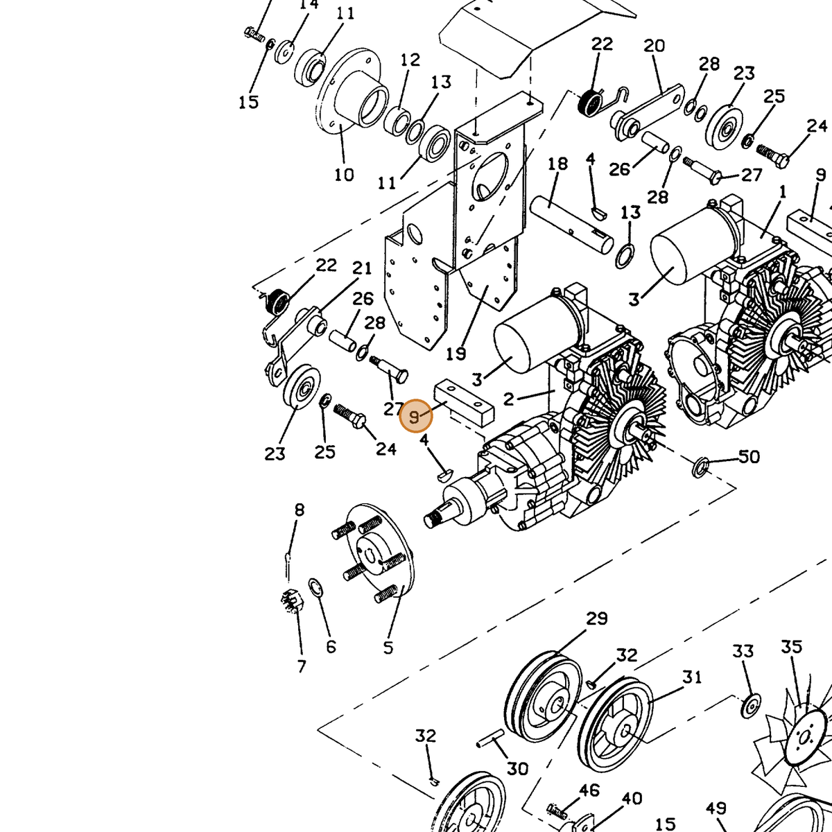 Grasshopper part 901760 — IPL diagram snippet (6x zoom, amber highlight)
