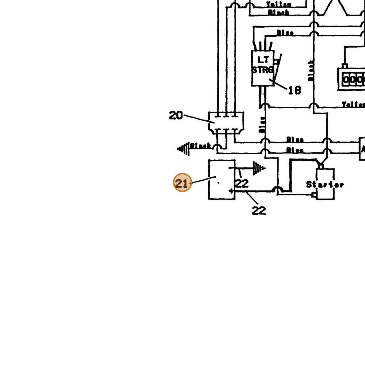 Grasshopper part 902262 — IPL diagram snippet (6x zoom, amber highlight)
