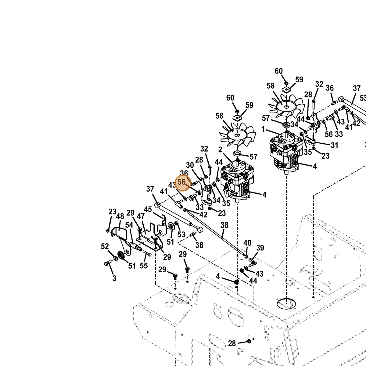 Grasshopper part 902277 — IPL diagram snippet (6x zoom, amber highlight)