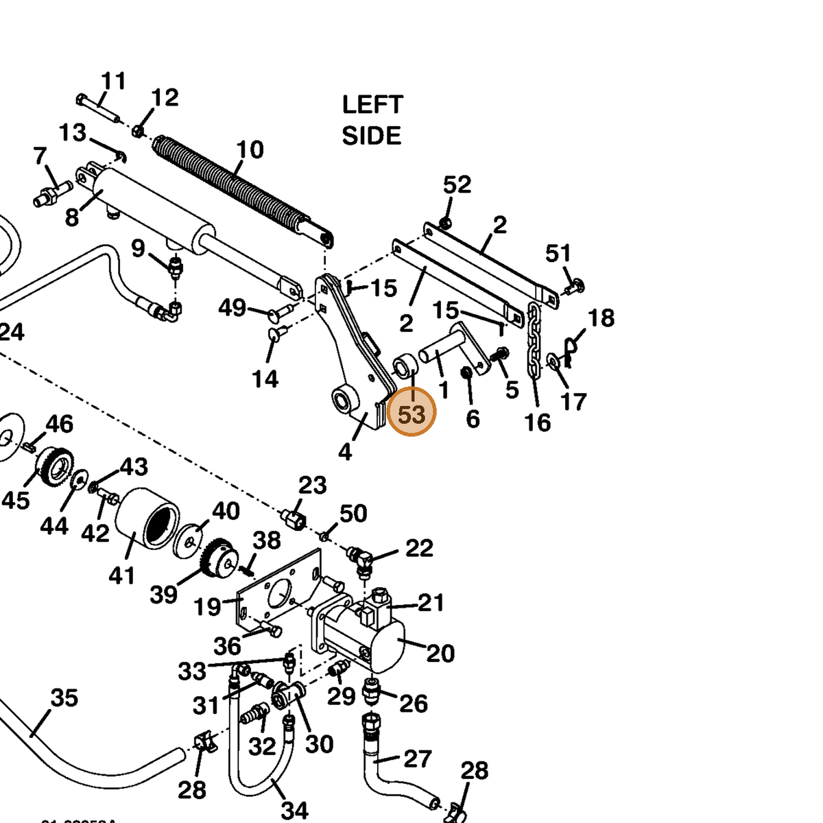Grasshopper part 902296 — IPL diagram snippet (6x zoom, amber highlight)