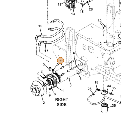 Grasshopper part 902299 — IPL diagram snippet (6x zoom, amber highlight)