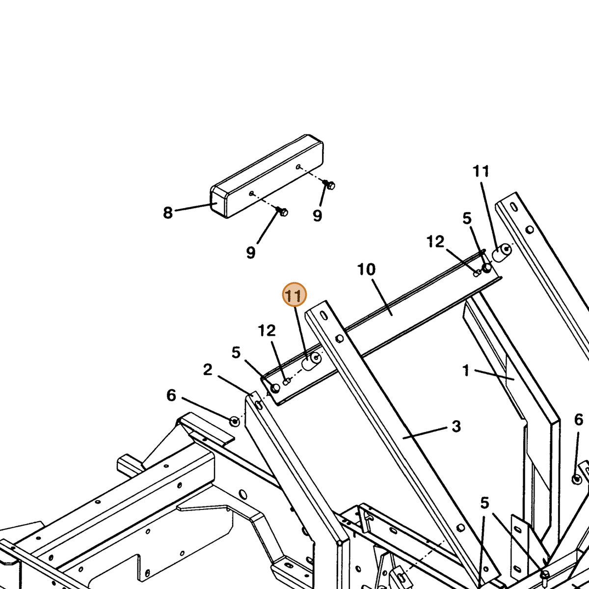 Grasshopper part 902311 — IPL diagram snippet (6x zoom, amber highlight)