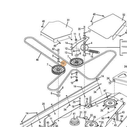 Grasshopper part 902313 — IPL diagram snippet (6x zoom, amber highlight)