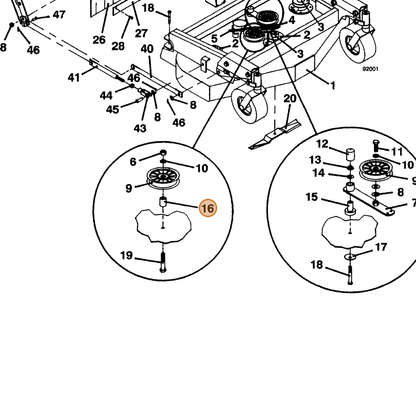 Grasshopper part 902325 — IPL diagram snippet (6x zoom, amber highlight)