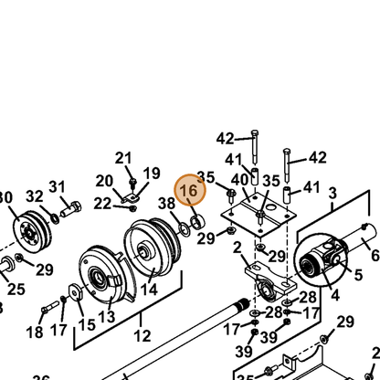 Grasshopper part 902542 — IPL diagram snippet (6x zoom, amber highlight)