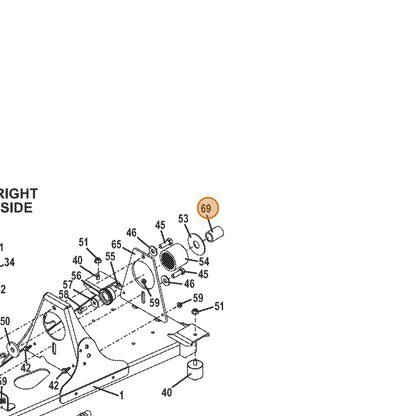 Grasshopper part 902548 — IPL diagram snippet (6x zoom, amber highlight)