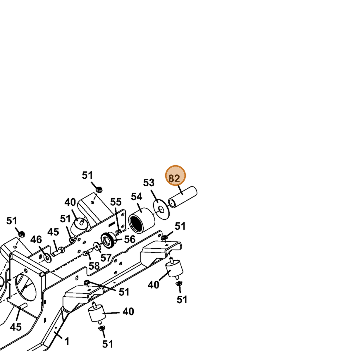 Grasshopper part 902559 — IPL diagram snippet (6x zoom, amber highlight)
