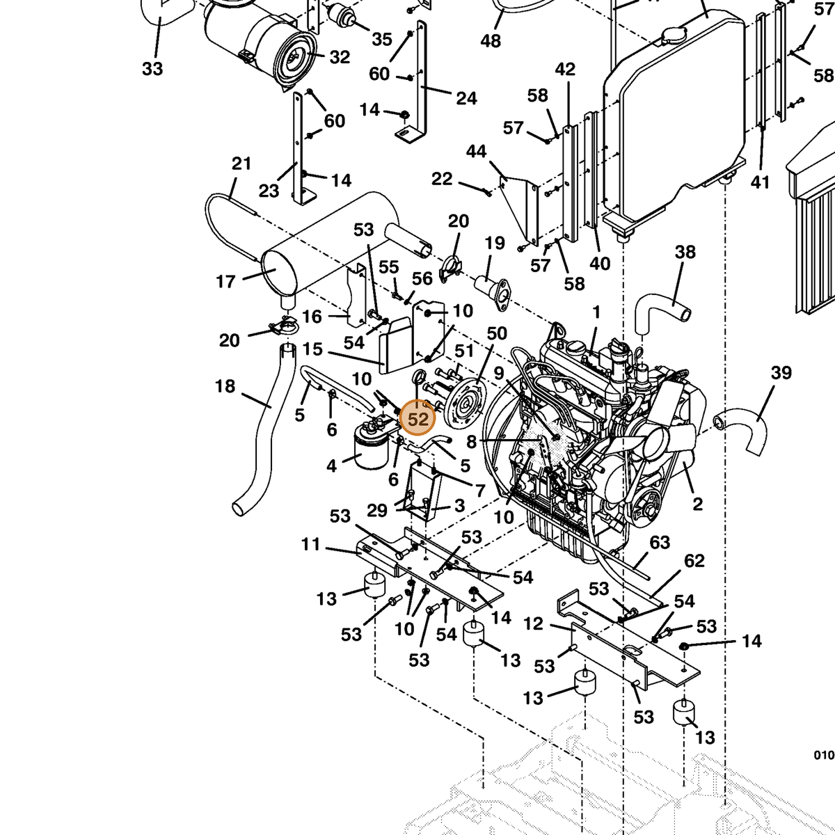Grasshopper part 902584 — IPL diagram snippet (6x zoom, amber highlight)