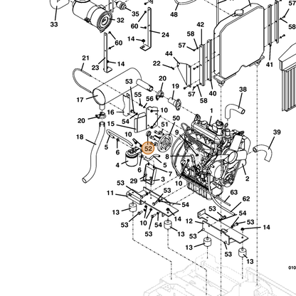 Grasshopper part 902584 — IPL diagram snippet (6x zoom, amber highlight)