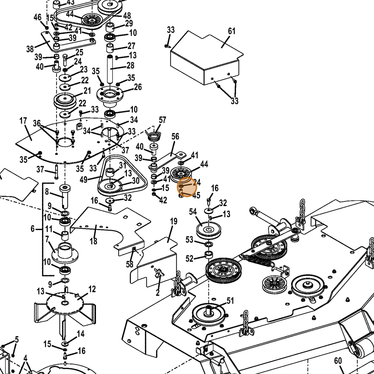 Grasshopper part 902645 — IPL diagram snippet (6x zoom, amber highlight)