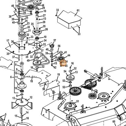 Grasshopper part 902645 — IPL diagram snippet (6x zoom, amber highlight)