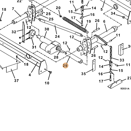 Grasshopper part 942428 — IPL diagram snippet (6x zoom, amber highlight)