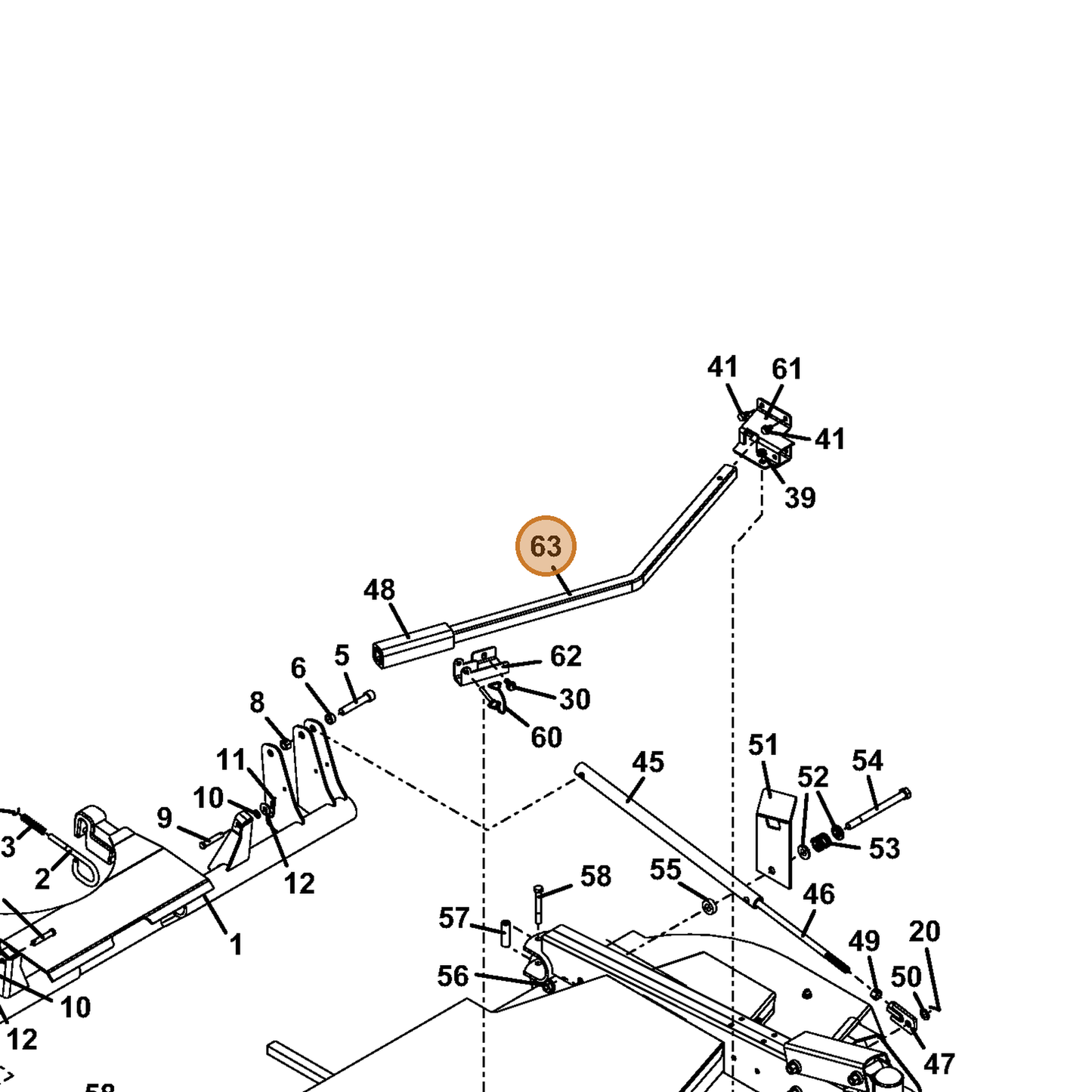 Grasshopper part 944050 — IPL diagram snippet (6x zoom, amber highlight)