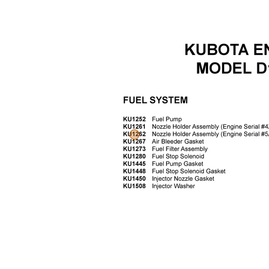 Grasshopper part KU1262 — IPL diagram snippet (6x zoom, amber highlight)