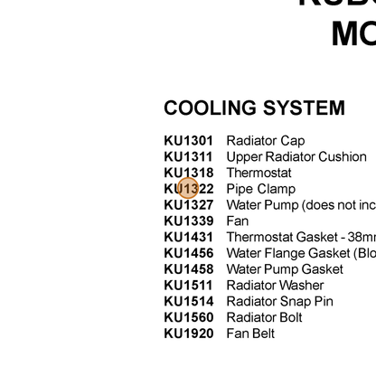 Grasshopper part KU1322 — IPL diagram snippet (6x zoom, amber highlight)
