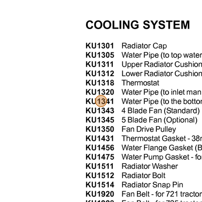 Grasshopper part KU1341 — IPL diagram snippet (6x zoom, amber highlight)