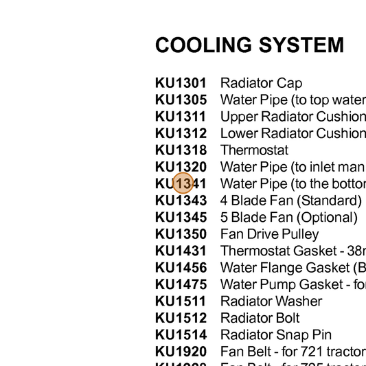 Grasshopper part KU1341 — IPL diagram snippet (6x zoom, amber highlight)