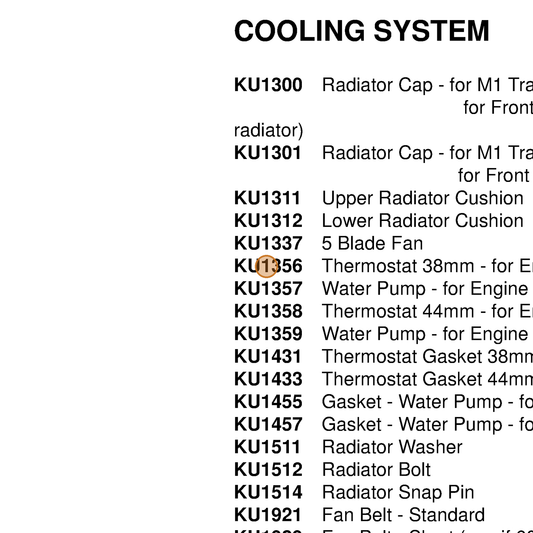 Grasshopper part KU1356 — IPL diagram snippet (6x zoom, amber highlight)