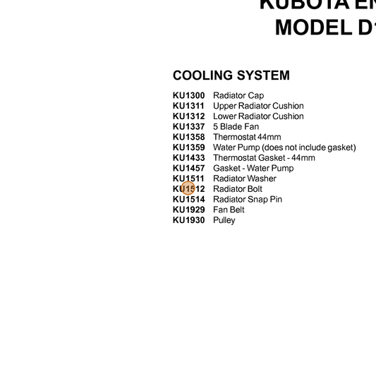 Grasshopper part KU1512 — IPL diagram snippet (6x zoom, amber highlight)