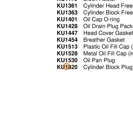 Grasshopper part KU1820 — IPL diagram snippet (6x zoom, amber highlight)