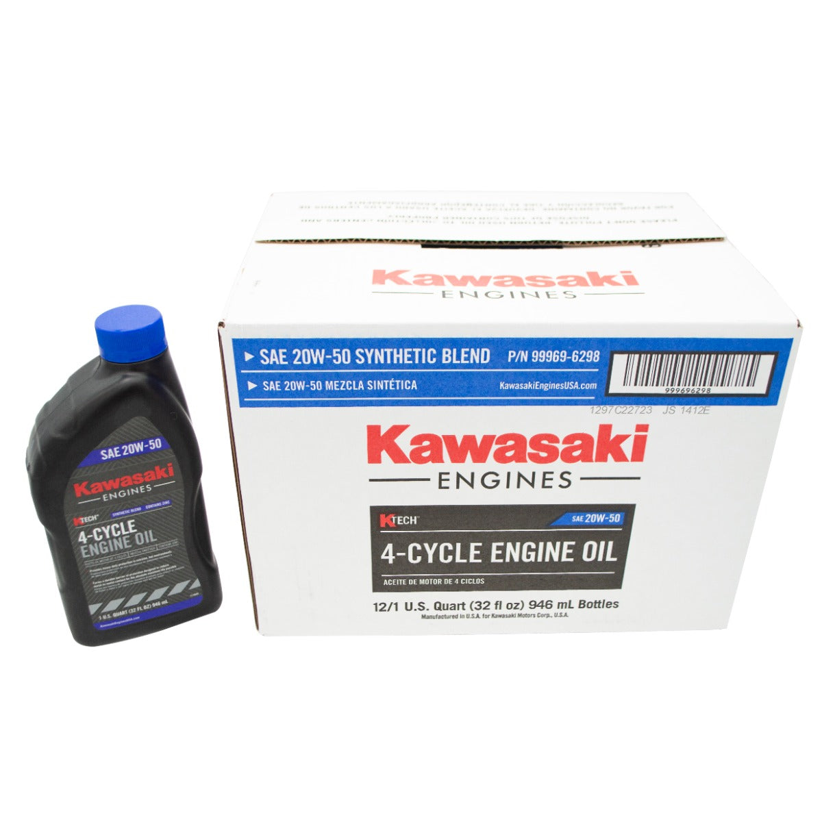 Kawasaki Power - Spare Parts - 99969-6298-CASE - OIL - 4 CYL 20W50 - 12 QT (CASE)