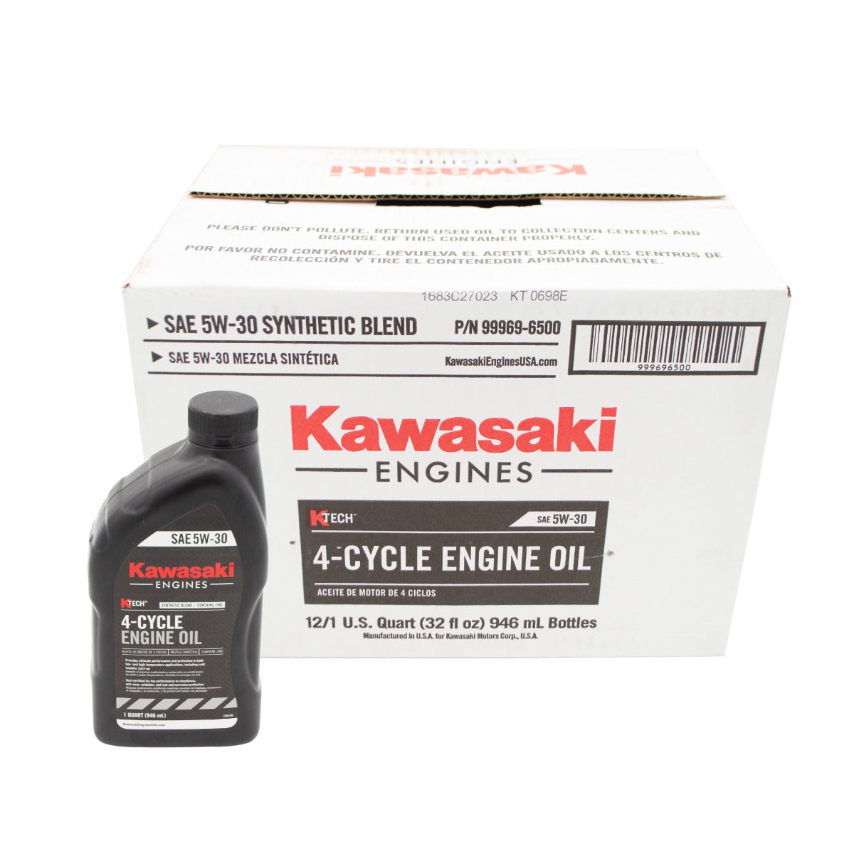 Kawasaki Power - Spare Parts - 99969-6500-CASE - OIL - 4 CYL 5W30 - 12 QT (CASE)