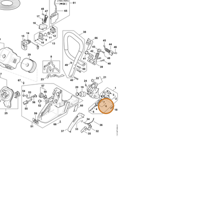 STIHL part 0000-130-3307 — IPL diagram snippet (6x zoom, amber highlight)