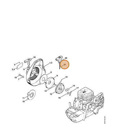 STIHL part 0000-190-2901 — IPL diagram snippet (6x zoom, amber highlight)