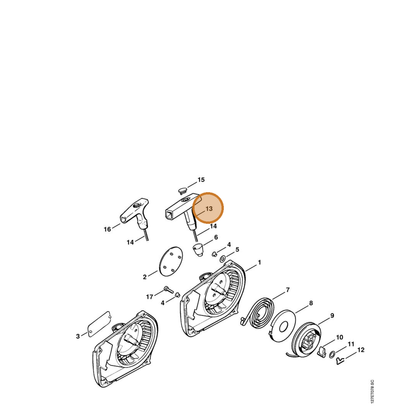 STIHL part 0000-190-3401 — IPL diagram snippet (6x zoom, amber highlight)